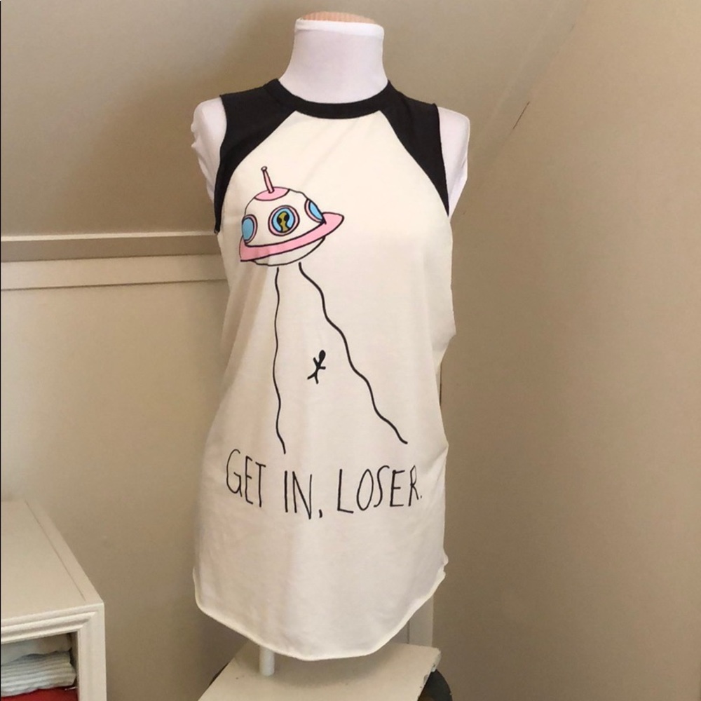 Black Matter cut off novelty tank top Sz S